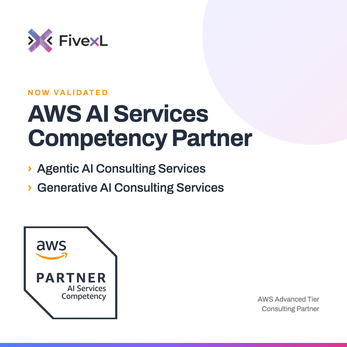 FivexL is now an AWS AI Services Competency Partner
